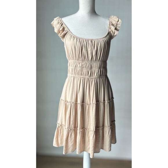Trixxi  Cream Puff Sleeve Mini Dress SIZE XL - Picture 4 of 9